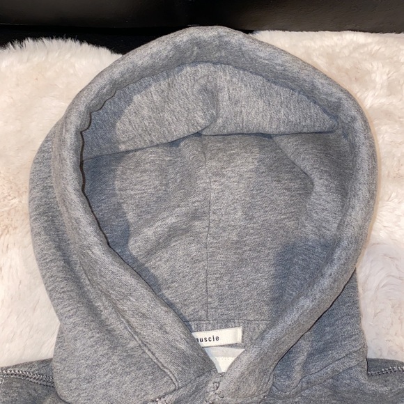 Abercrombie & Fitch Kid Boy Youth Gray Button Down Hoodie Sweater with Pockets - Picture 6 of 6